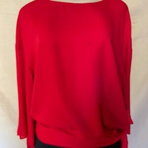 Worthington Bold Scarlet Blouse with tie
Misses L
Vibrant red